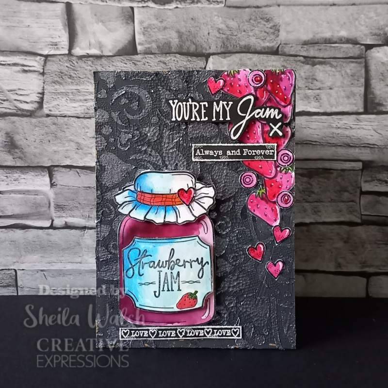 Creative Expressions Sam Poole Spread The Love 6 in x 4 in Clear Stamp Set