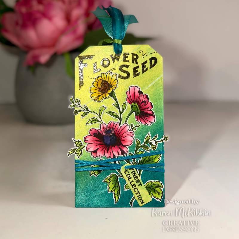 Creative Expressions Sam Poole Flower Seed 6 in x 4 in Clear Stamp Set