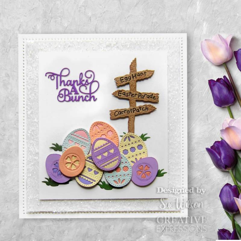 Creative Expressions Sue Wilson Necessities Easter Eggs & Flowers Craft Die