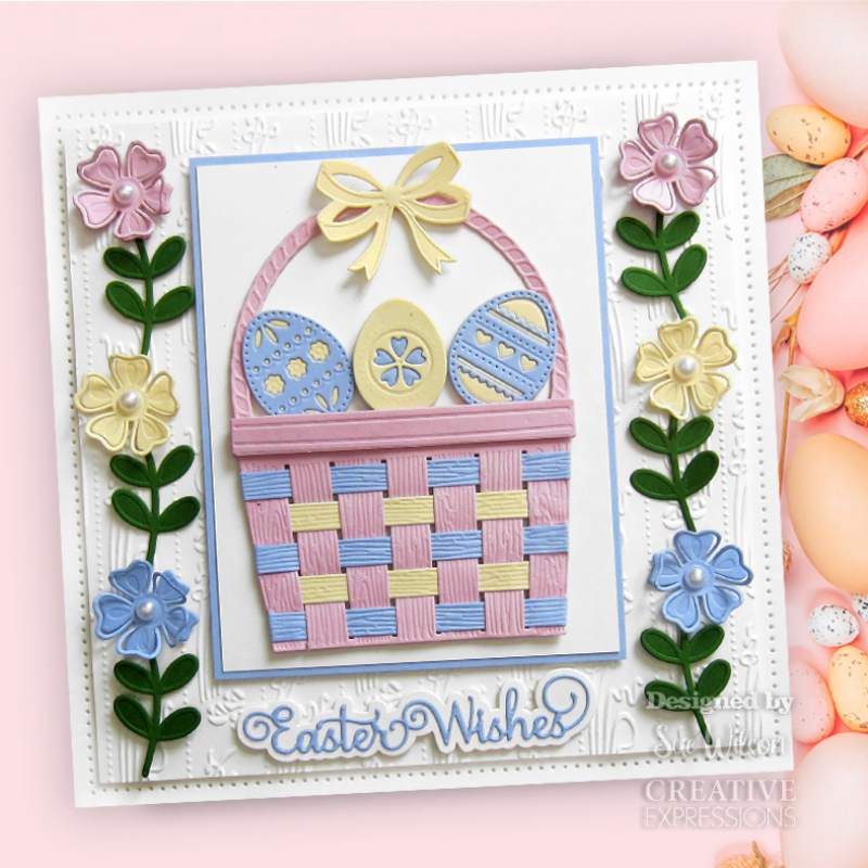 Creative Expressions Sue Wilson Mini Shadowed Sentiments Easter Wishes Craft Die