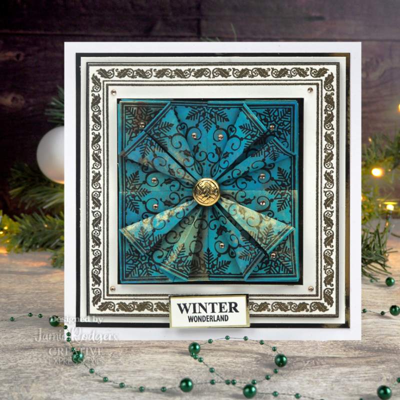 Creative Expressions Jamie Rodgers Winter Wonderland Tea Bag Folding 6 in x 8 in Stamp Set