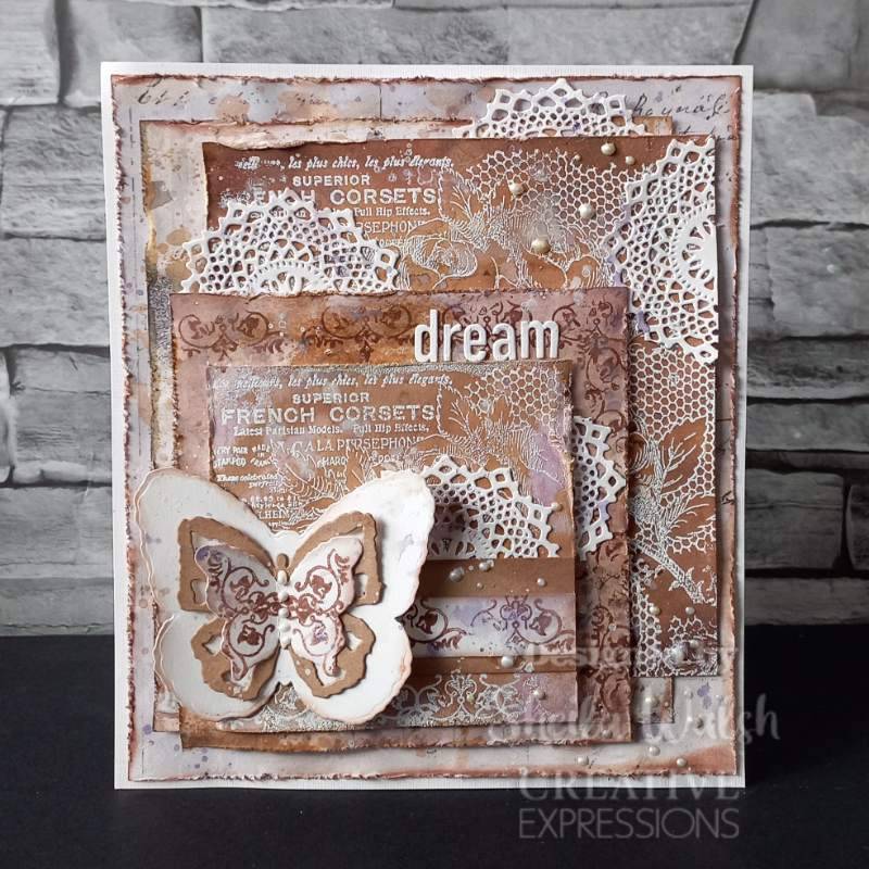 Creative Expressions Sam Poole Shabby Basics Shabby Butterflies Craft Die