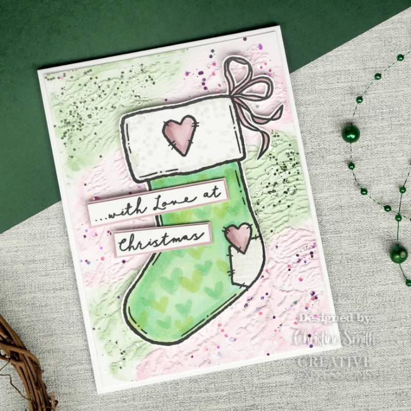 Creative Expressions Sam Poole Sweet Stocking 6 in x 4 in Clear Stamp Set