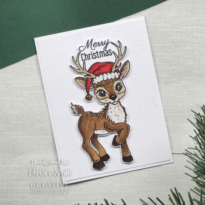 Creative Expressions Designer Boutique Doe A Deer 6 in x 4 in Clear Stamp Set