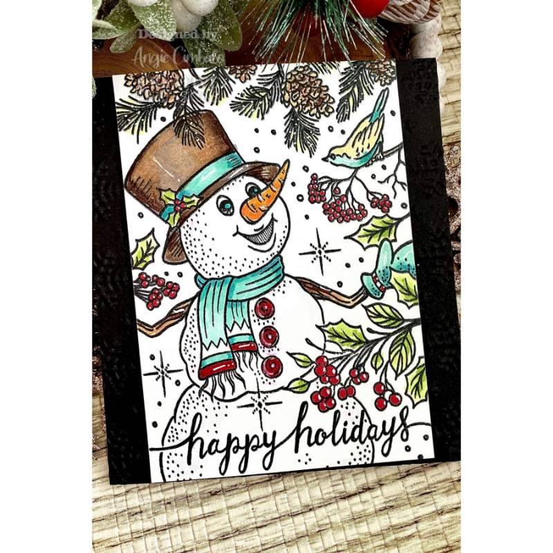 Creative Expressions Designer Boutique Snowy Wishes 6 in x 4 in Clear Stamp Set