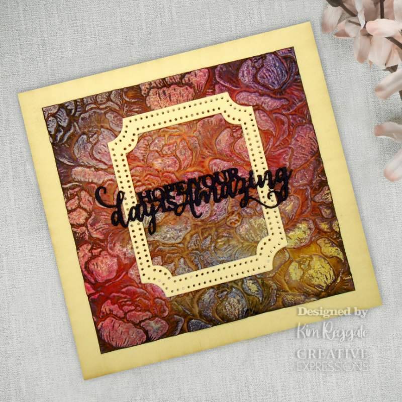 Creative Expressions Peony Blooms 6 in x 6 in 3D Embossing Folder