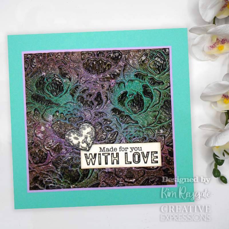 Creative Expressions Peony Blooms 6 in x 6 in 3D Embossing Folder