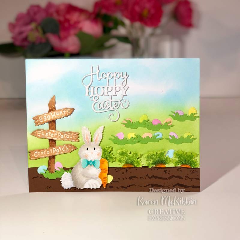 Creative Expressions Sue Wilson Mini Expressions Hoppy Hoppy Easter Craft Die