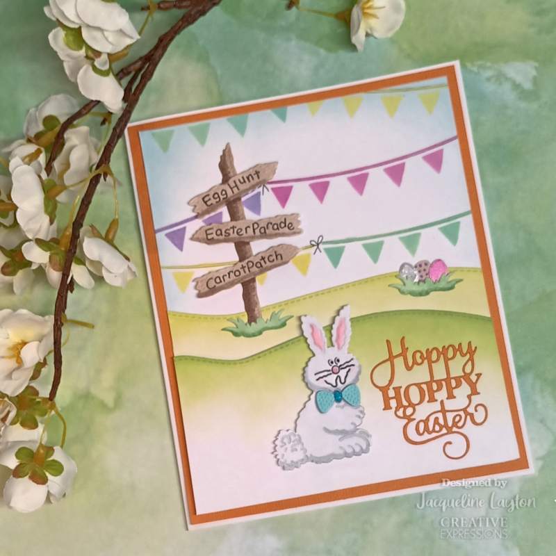 Creative Expressions Sue Wilson Mini Expressions Hoppy Hoppy Easter Craft Die