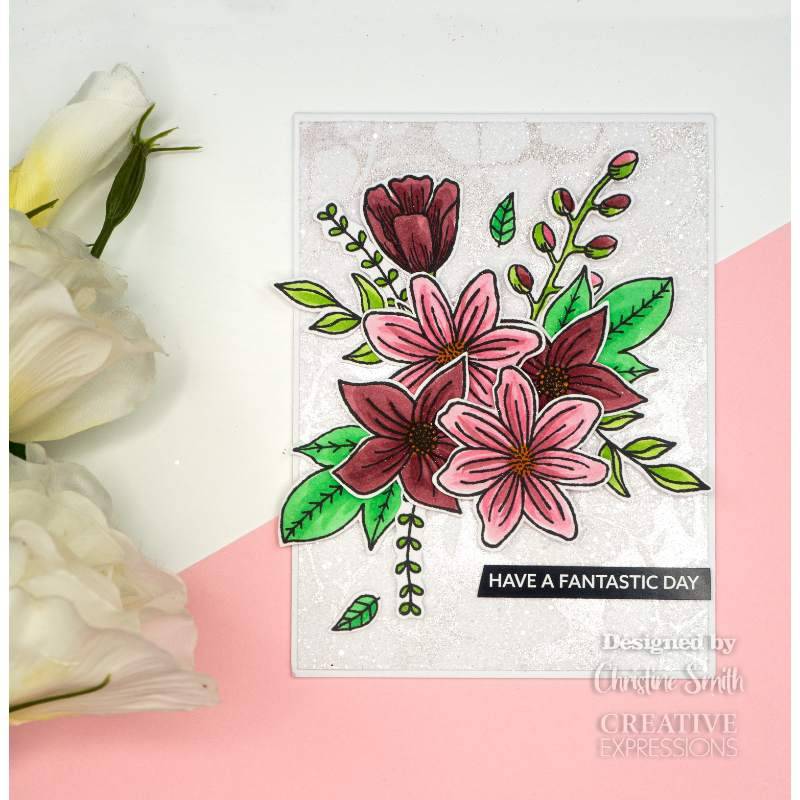 Creative Expressions Helen Colebrook Blooming Marvelous 6 in x 4 in Clear Stamp Set