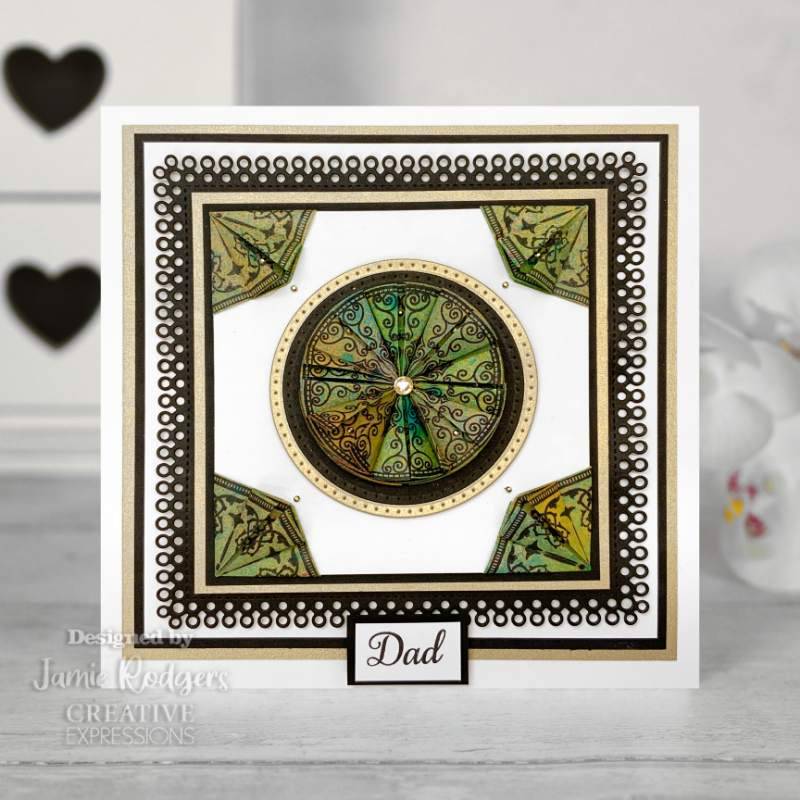 Creative Expressions Jamie Rodgers Circles Tea Bag Folding 6 in x 8 in Stamp Set