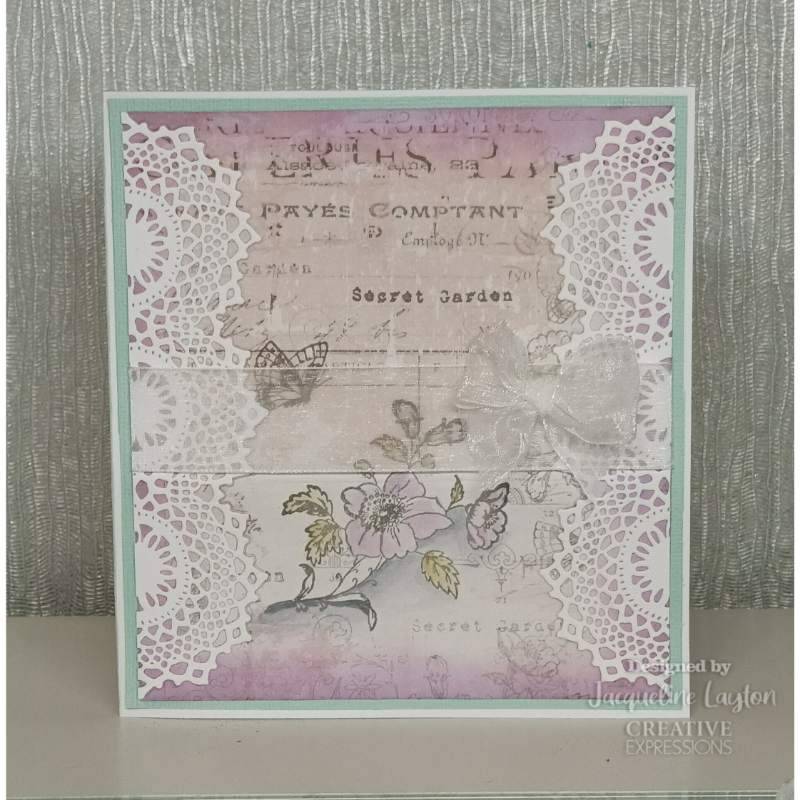 Creative Expressions Sam Poole Floral Envelope 6 in x 4 in Clear Stamp Set