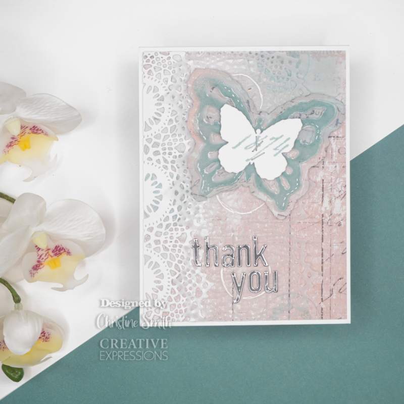 Creative Expressions Sam Poole Shabby Basics Shabby Butterflies Craft Die