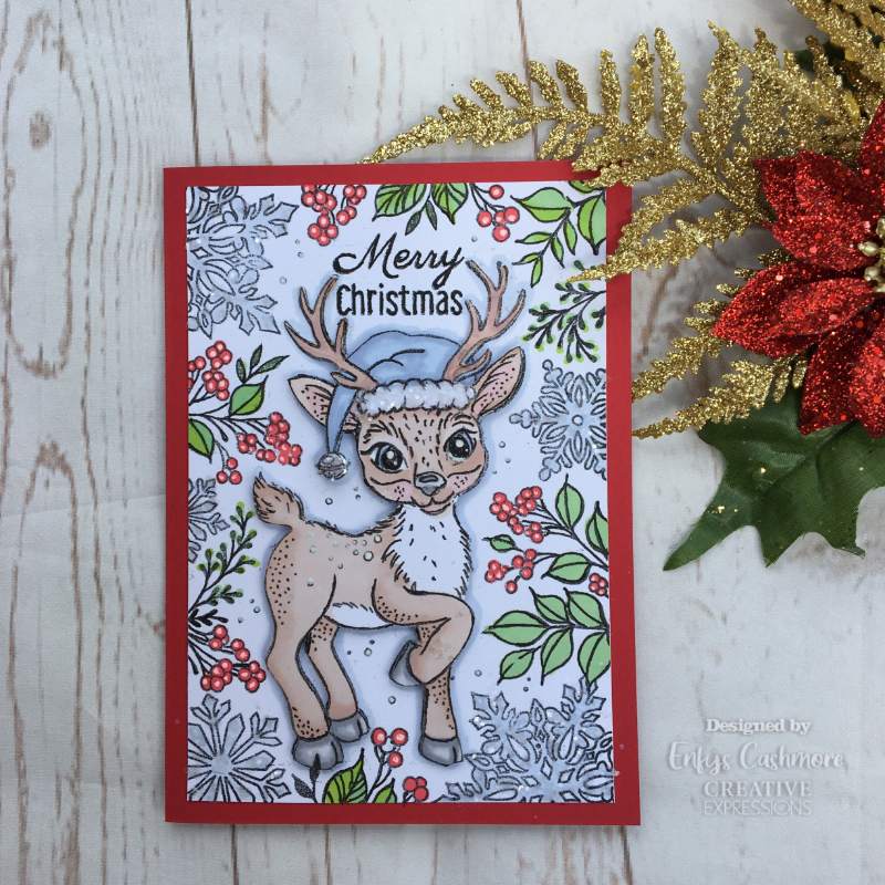 Creative Expressions Designer Boutique Doe A Deer 6 in x 4 in Clear Stamp Set