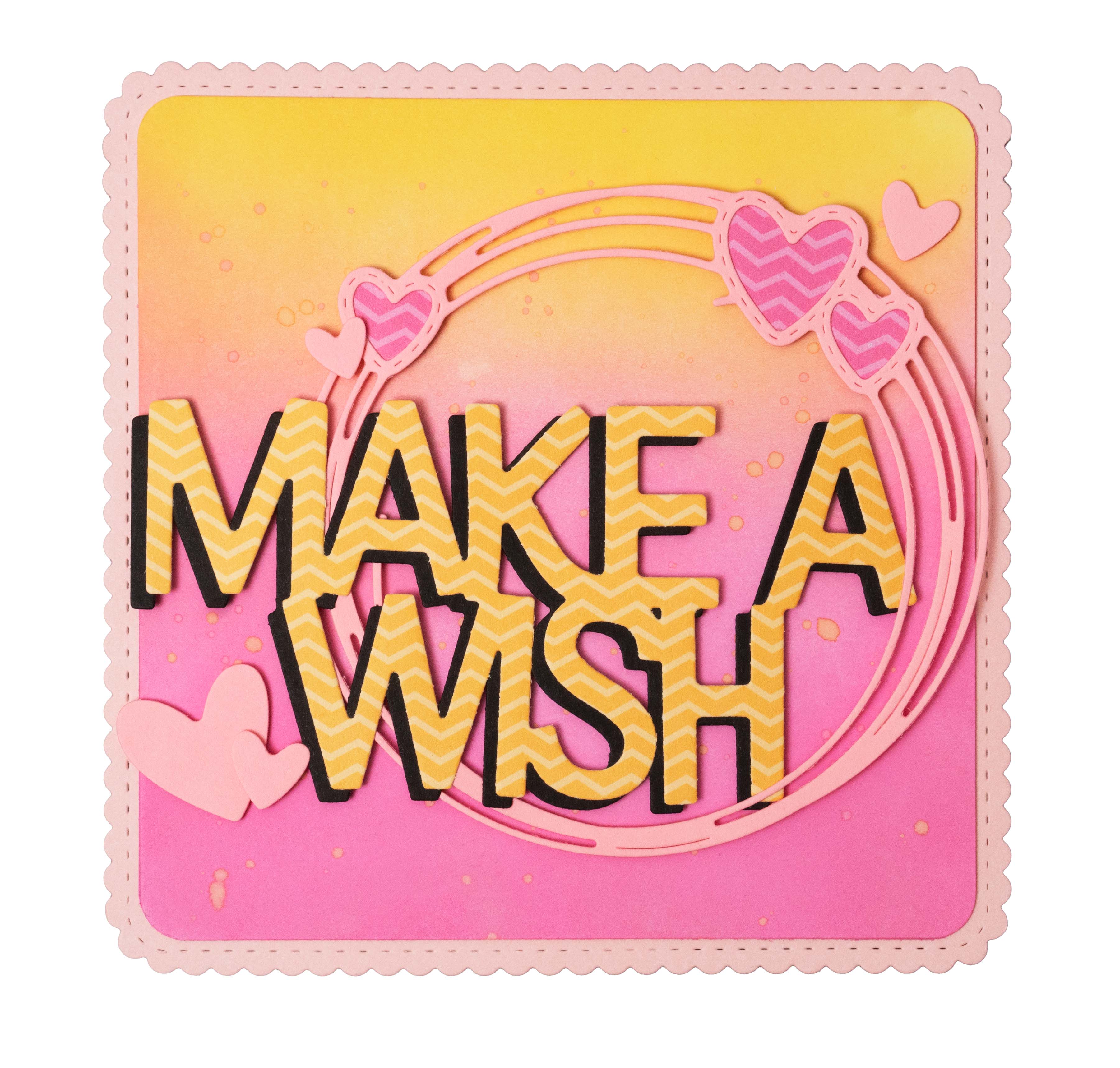 CCL Cutting Die Make A Wish Essentials Wordz XL 79x138x1mm 2 PC nr.470