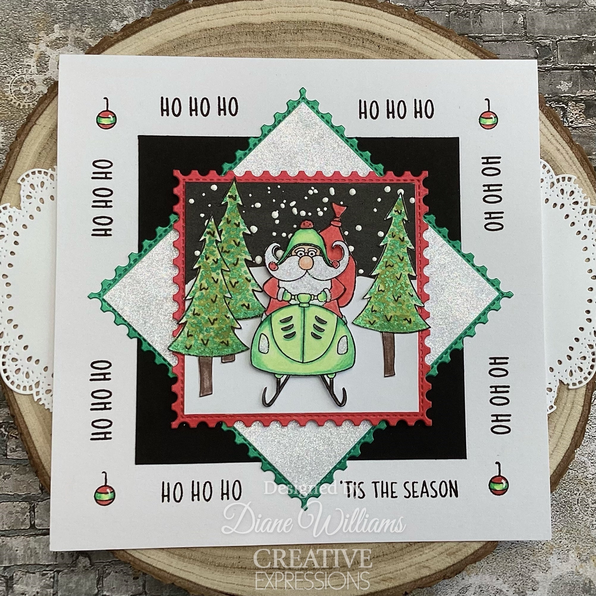 Creative Expressions Jane's Doodles Santa's Coming To Town 6 in x 8 in Clear Stamp Set