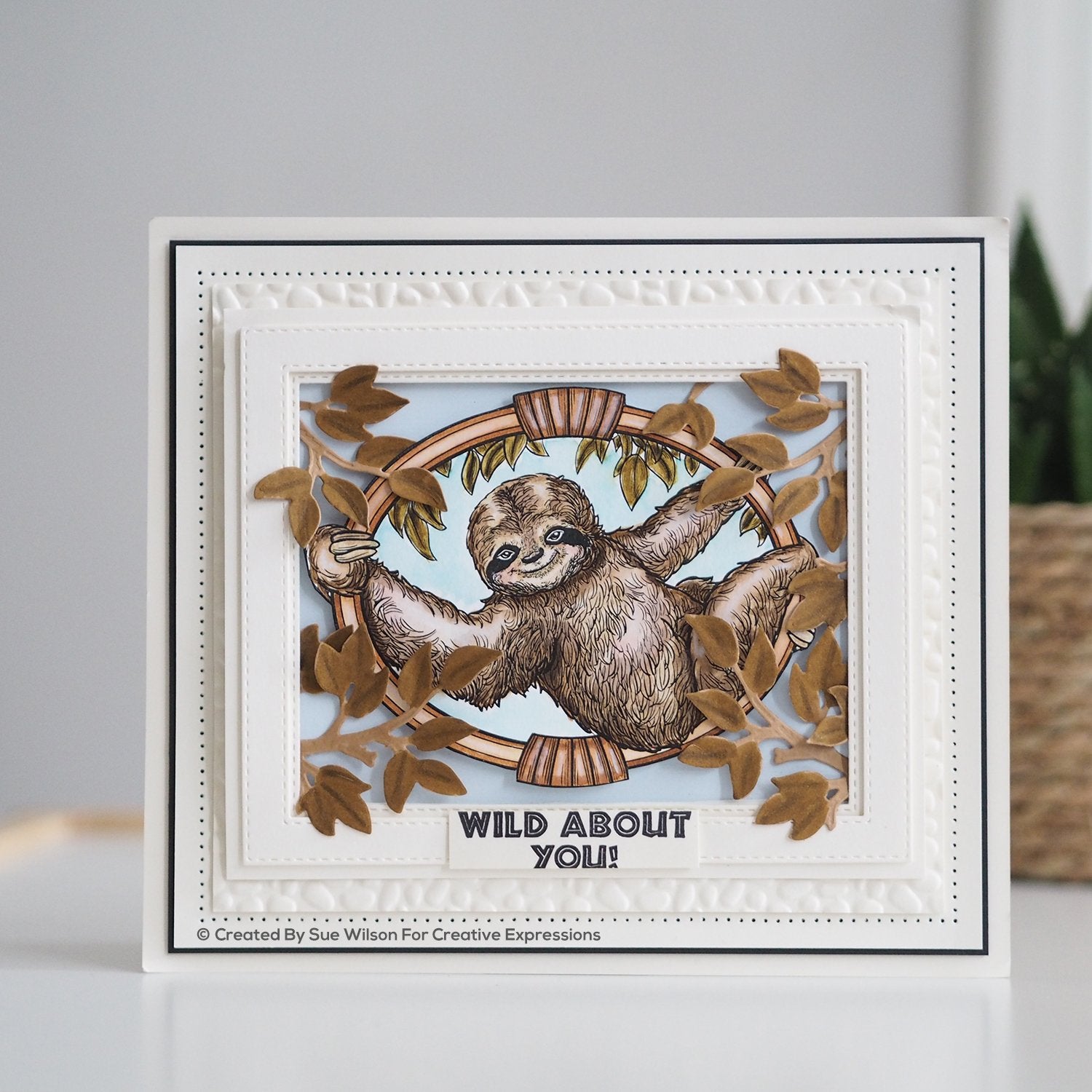 Sloth Pre Cut Stamp Co-ords with CED1313