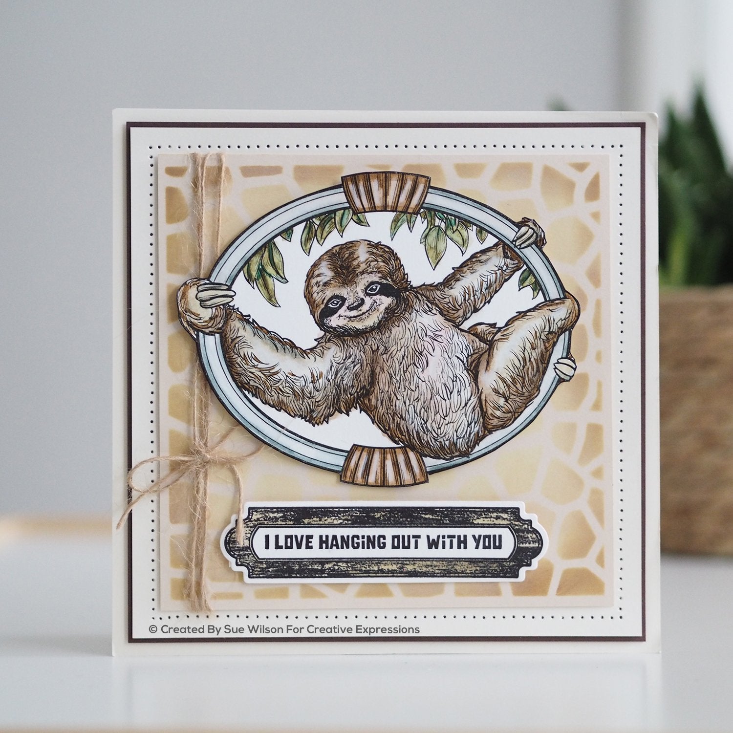 Sue Wilson Safari Collection Sloth Craft Die