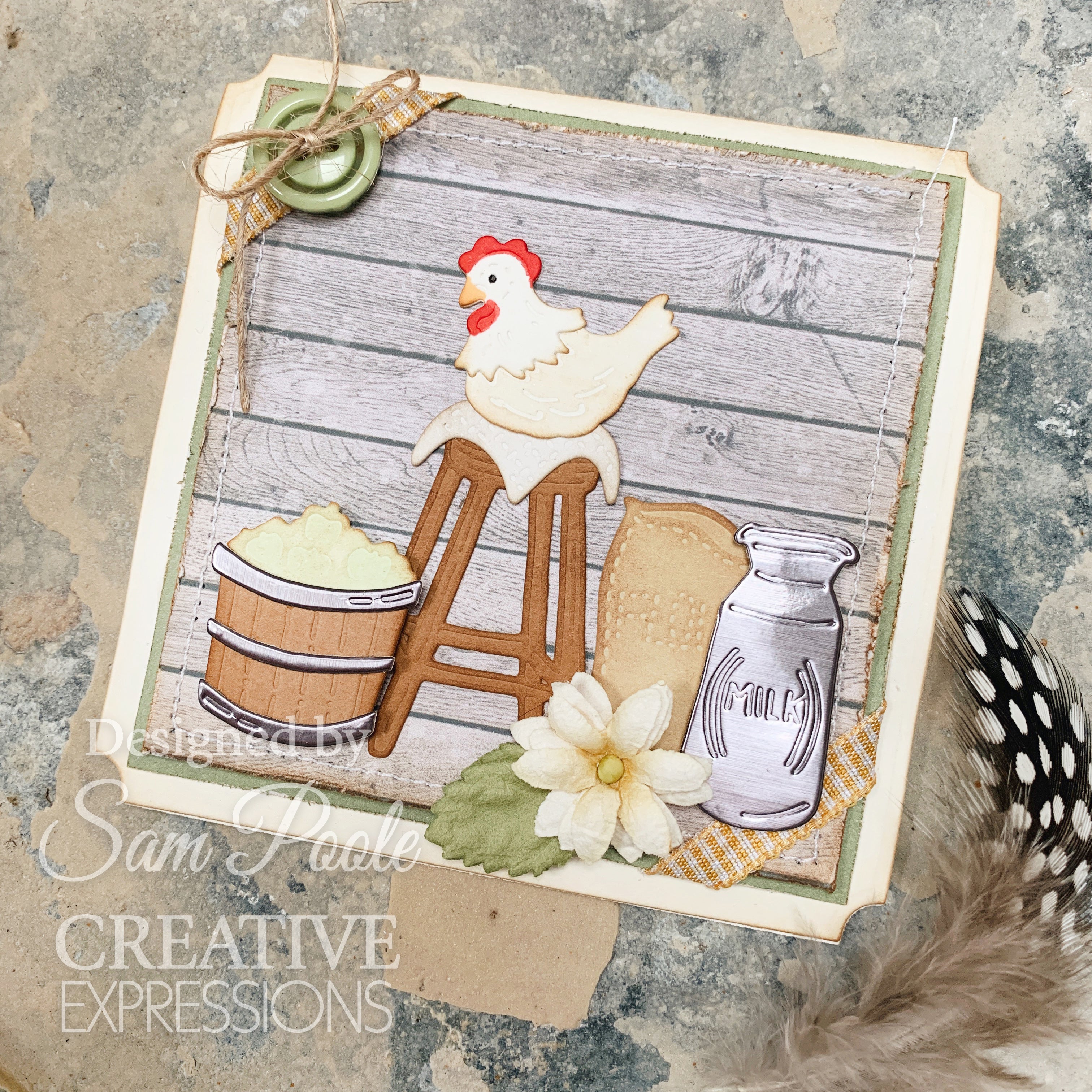 Creative Expressions Sam Poole Rustic Homestead Kitchen Shelf Accessories Craft Die