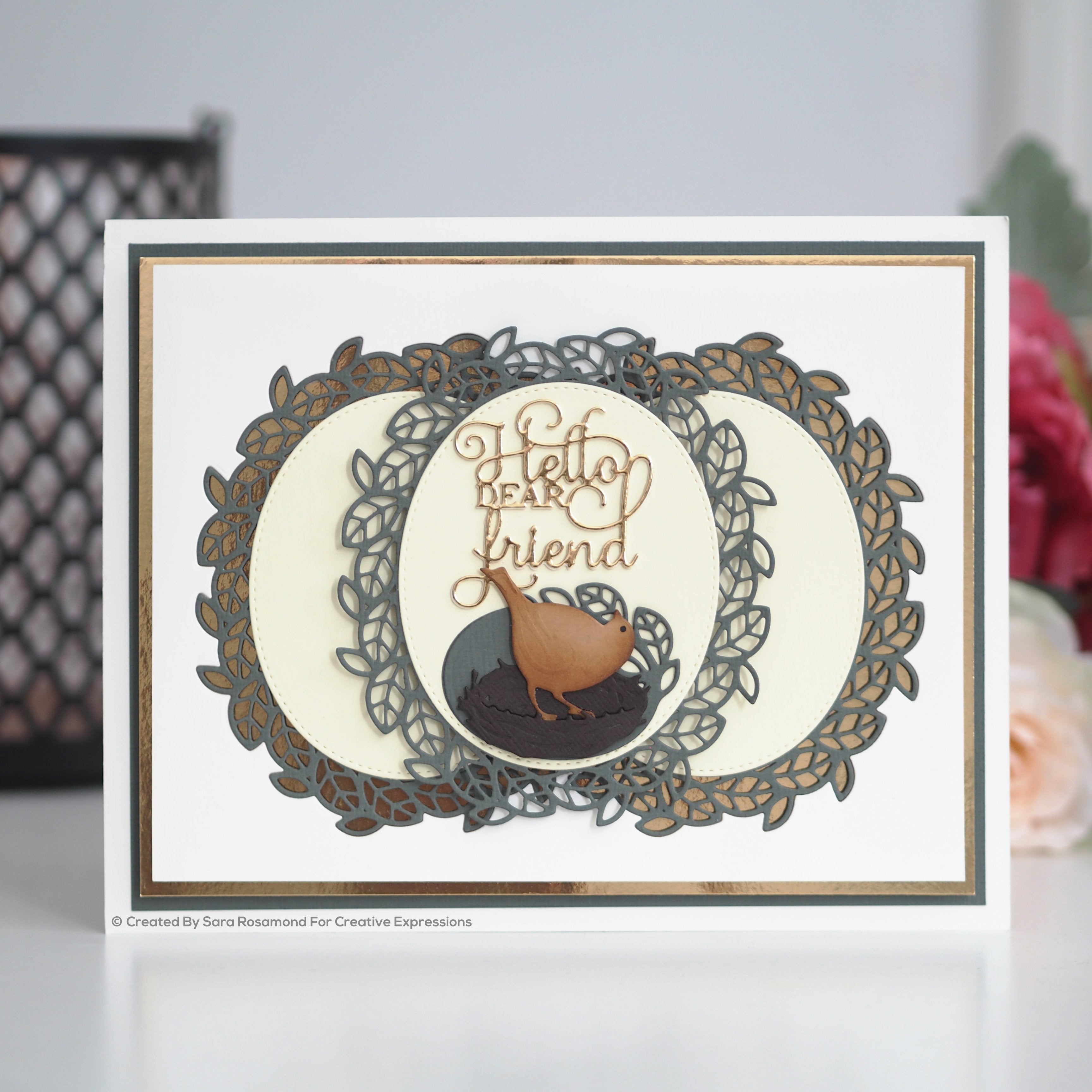 Sue Wilson Frames & Tags Leafy Oval Craft Die