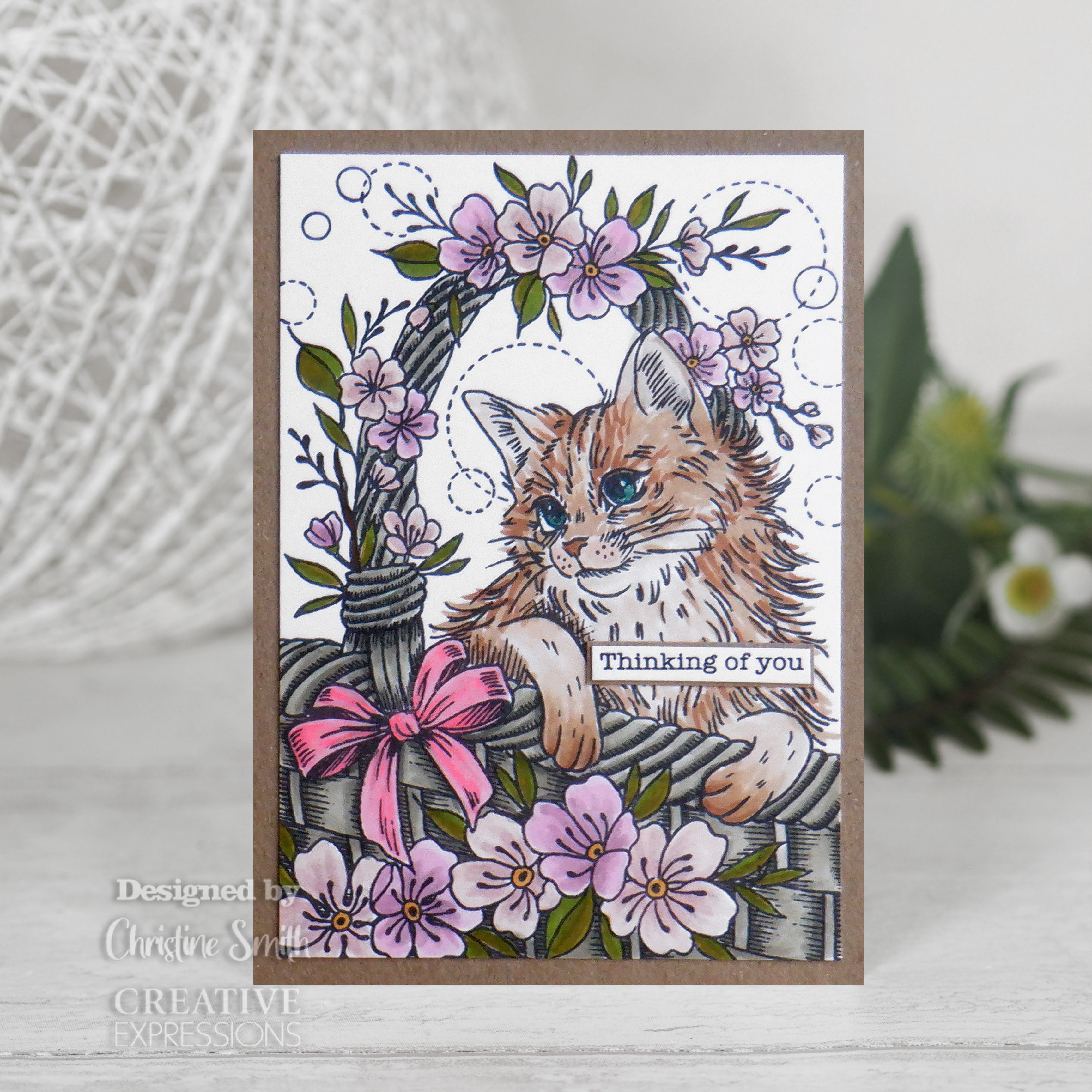 Creative Expressions Designer Boutique Smitten Kitten 6 in x 4 in Clear Stamp Set