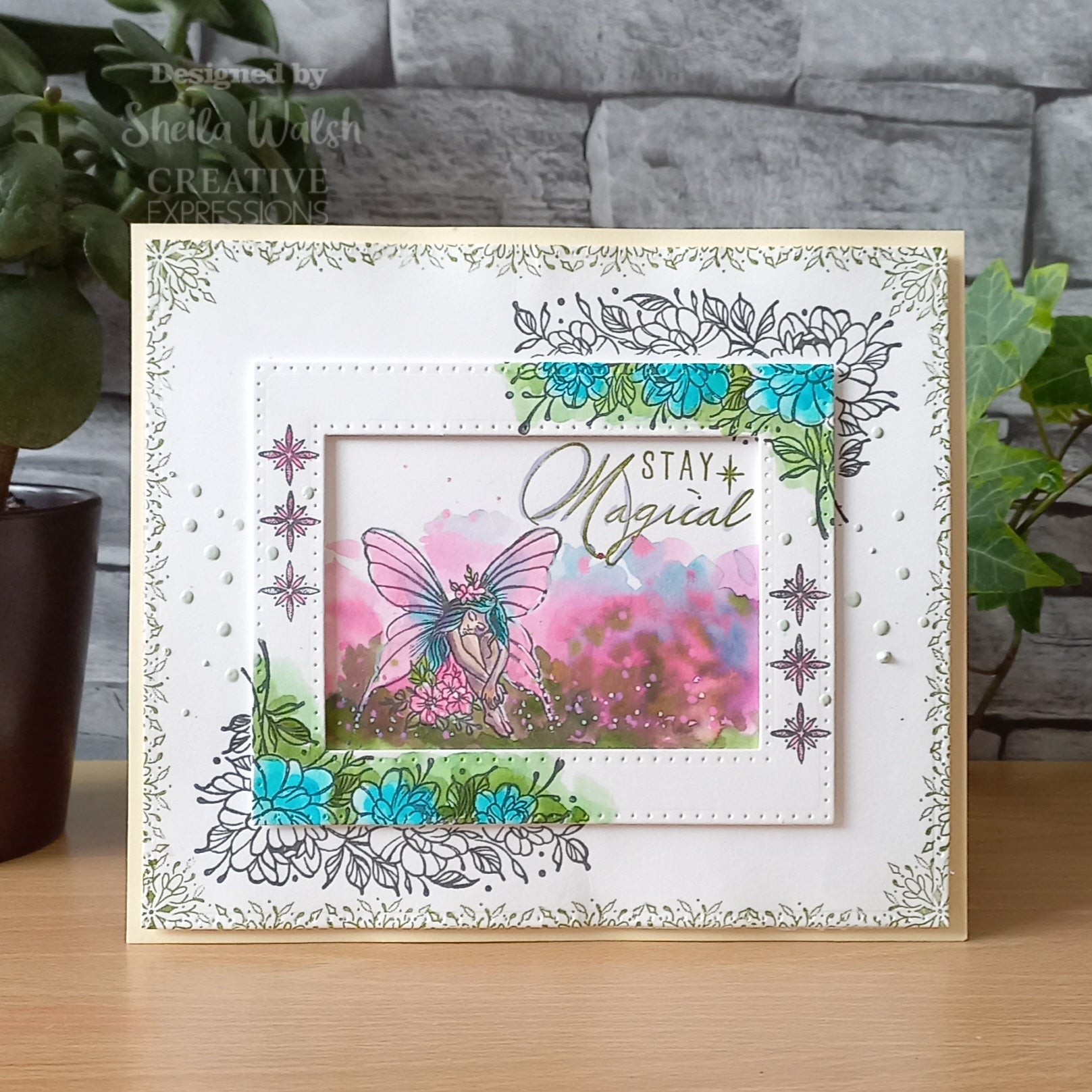 Creative Expressions Designer Boutique Fairy Blooms 6 in x 4 in Stamp Set