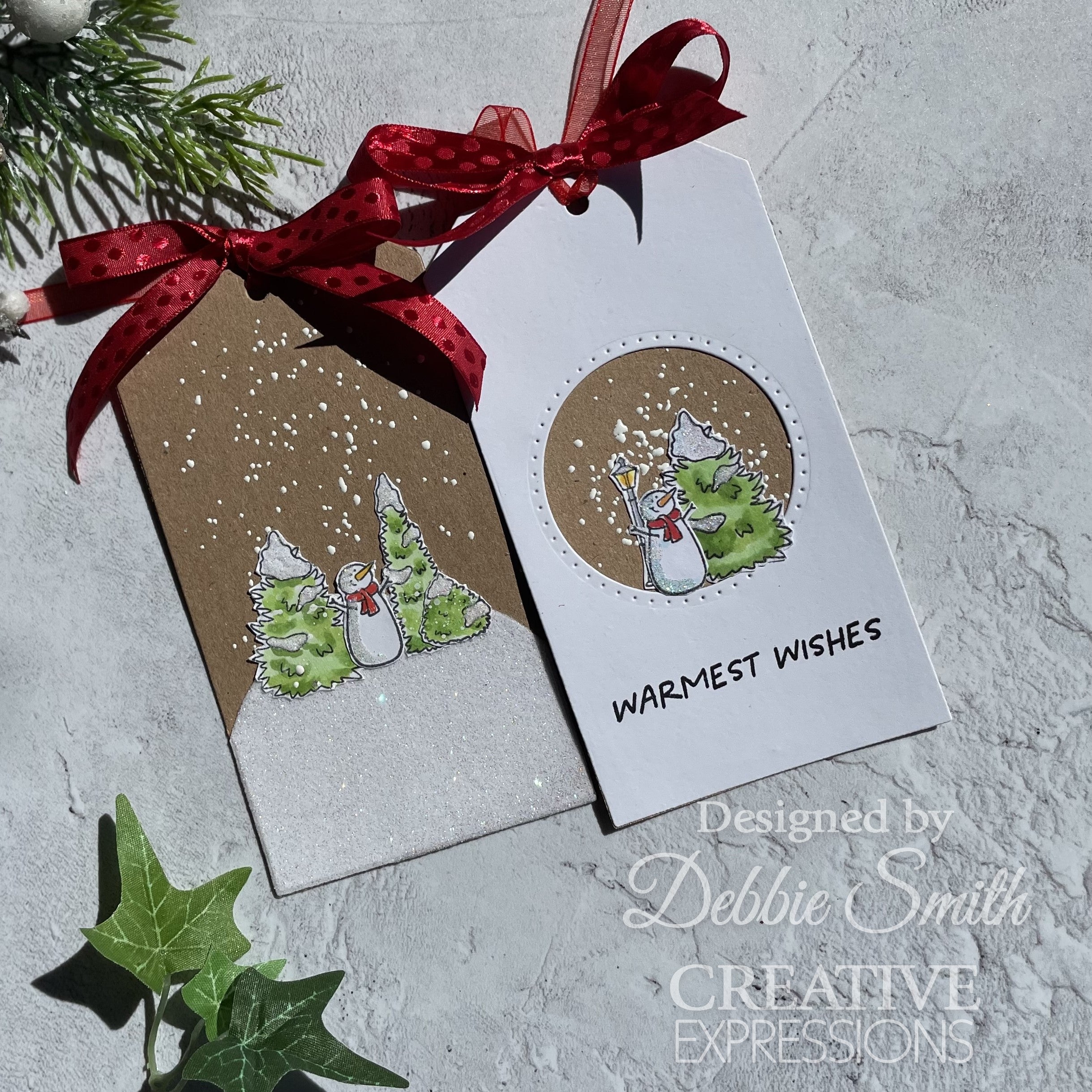 Creative Expressions Jane's Doodles White Christmas 6 in x 8 in Clear Stamp Set