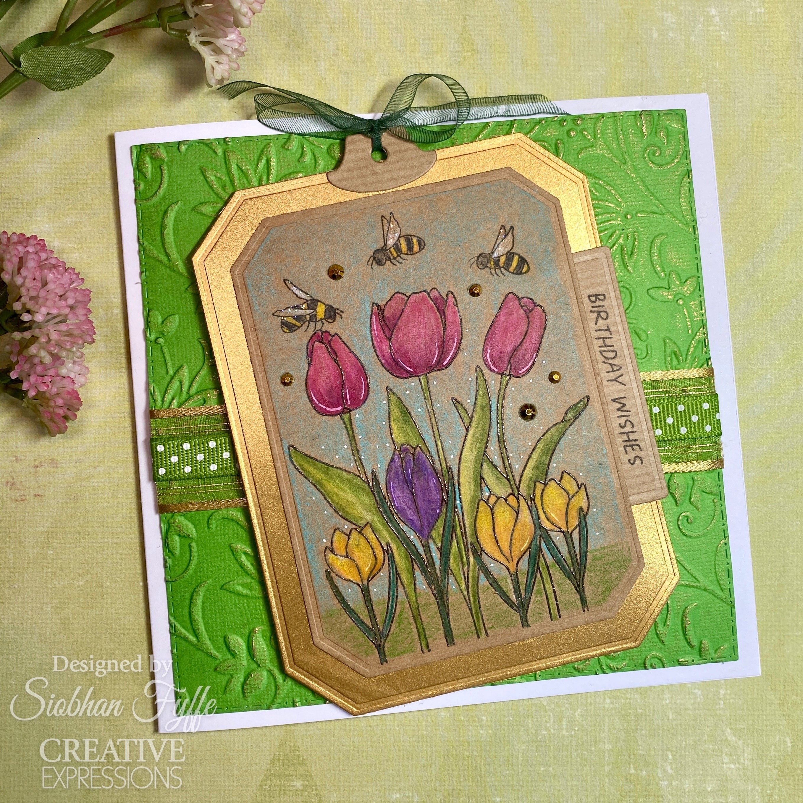 Creative Expressions Jane's Doodles Tulip & Crocus 4 in x 6 in Clear Stamp Set