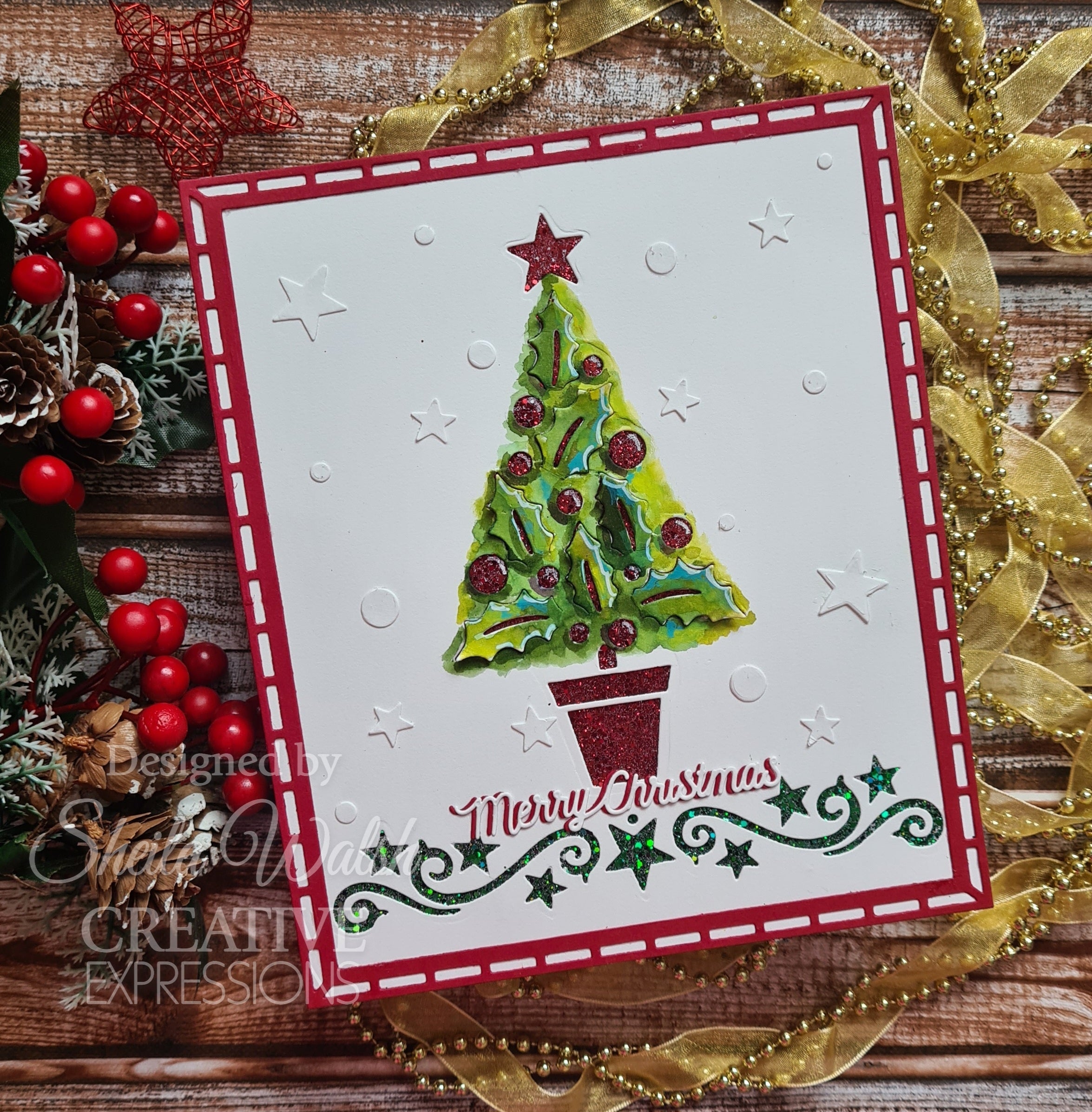 Creative Expressions Paper Cuts Cut & Lift Collection Yuletide Spruce Craft Die