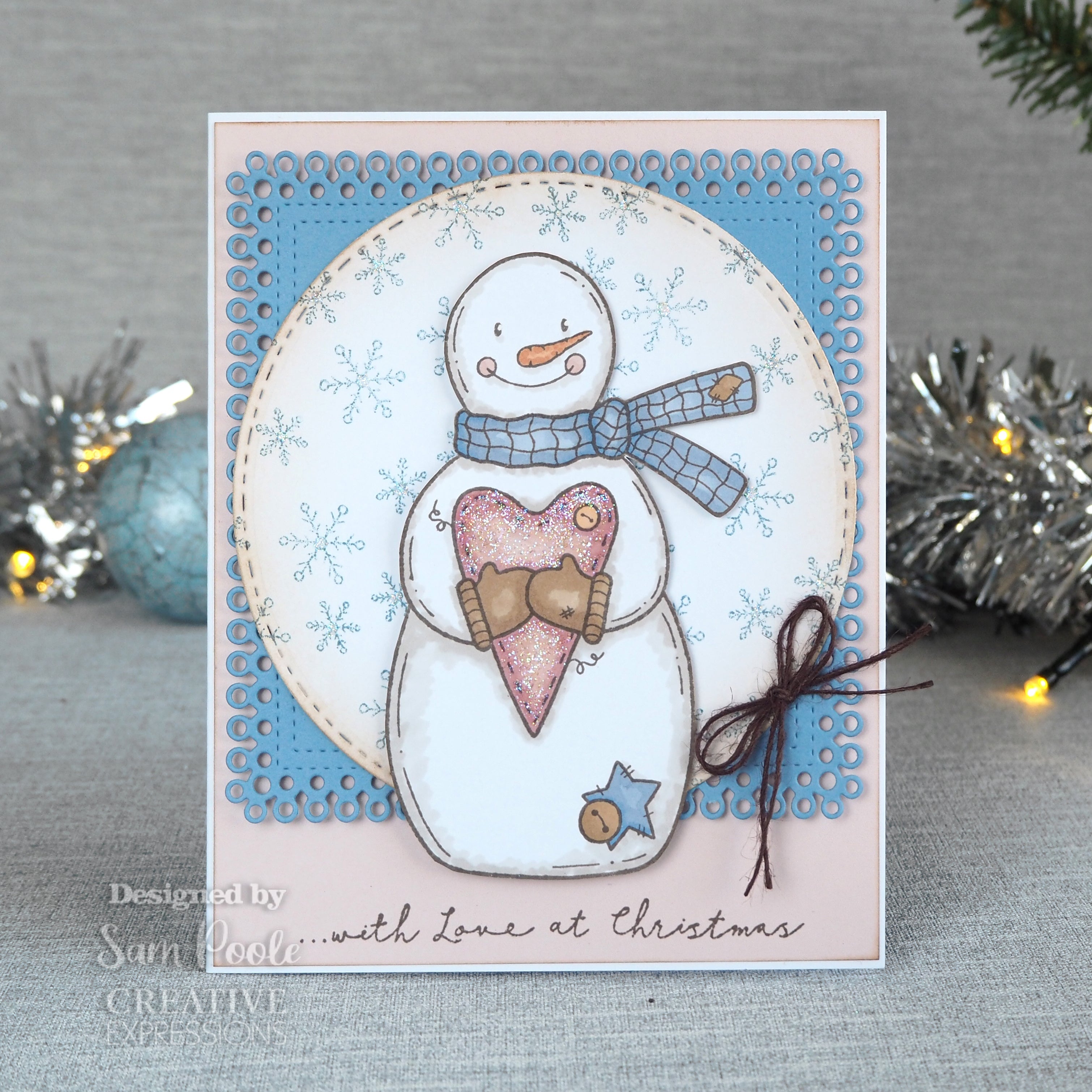 Creative Expressions Sam Poole Snow Storm Background 6 in x 4 in Pre Cut Rubber Stamp