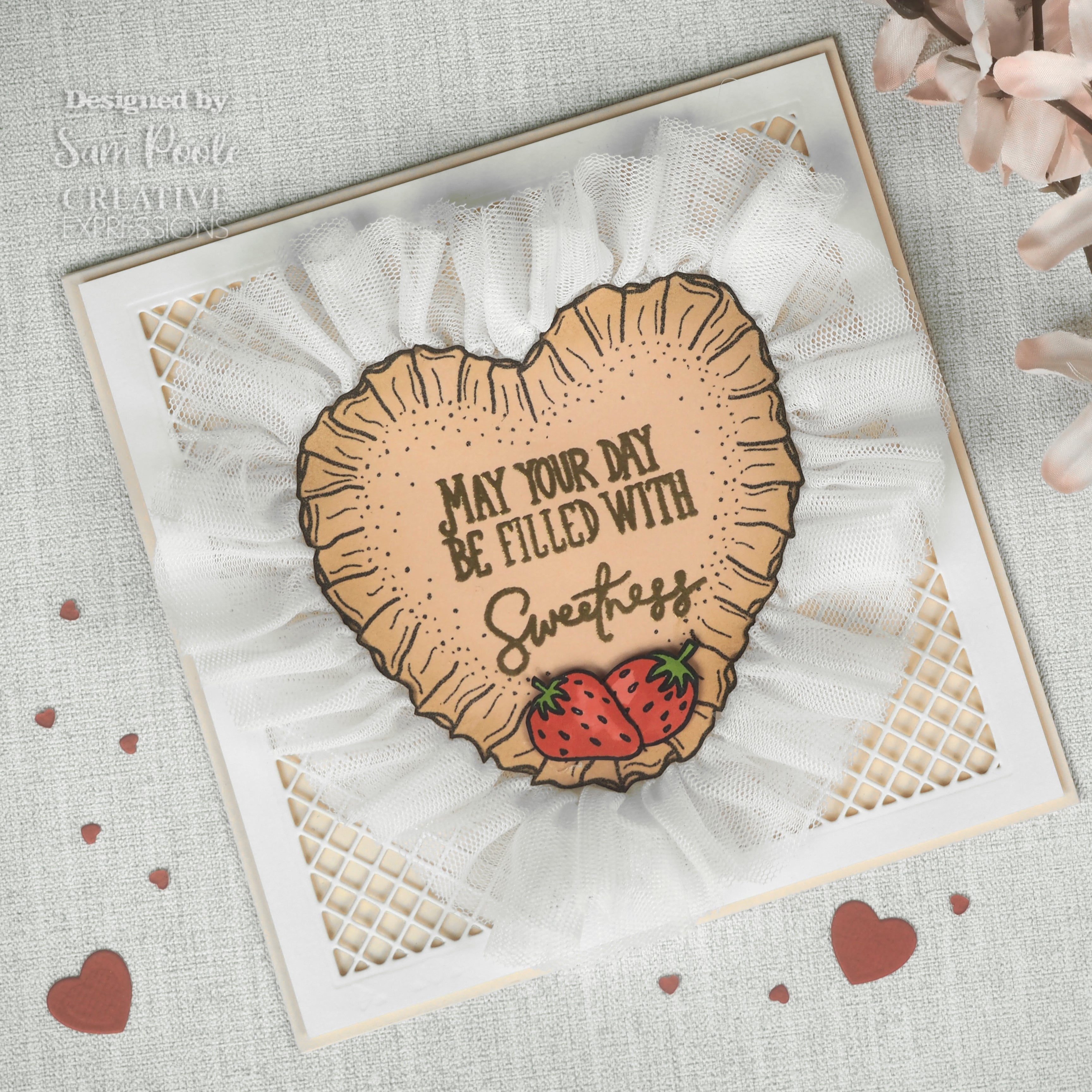 Creative Expressions Sam Poole Sweetness Heart 6 in x 4 in Clear Stamp Set