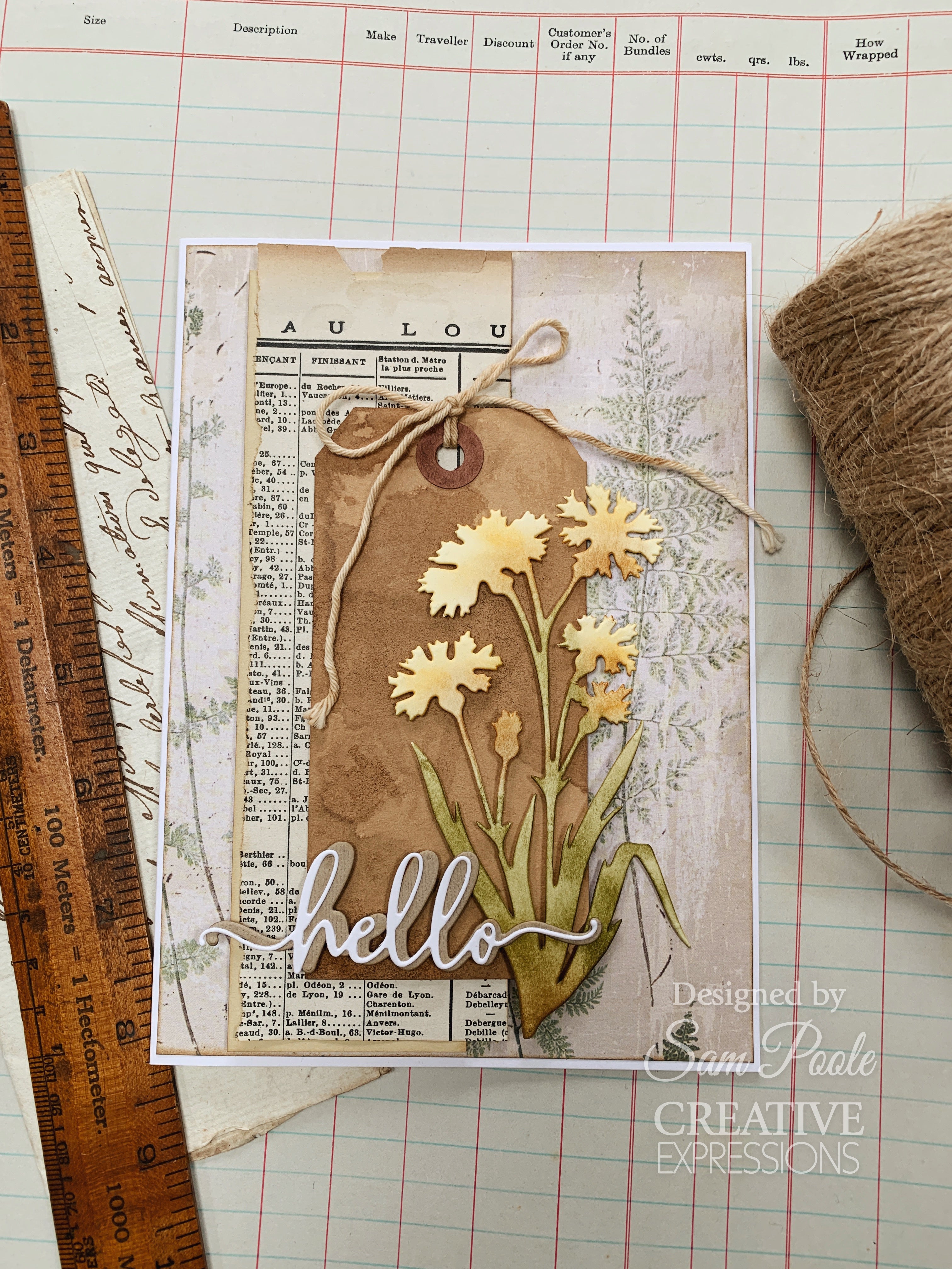 Creative Expressions Sam Poole Shabby Basics Hedgerow Thistle Craft Die