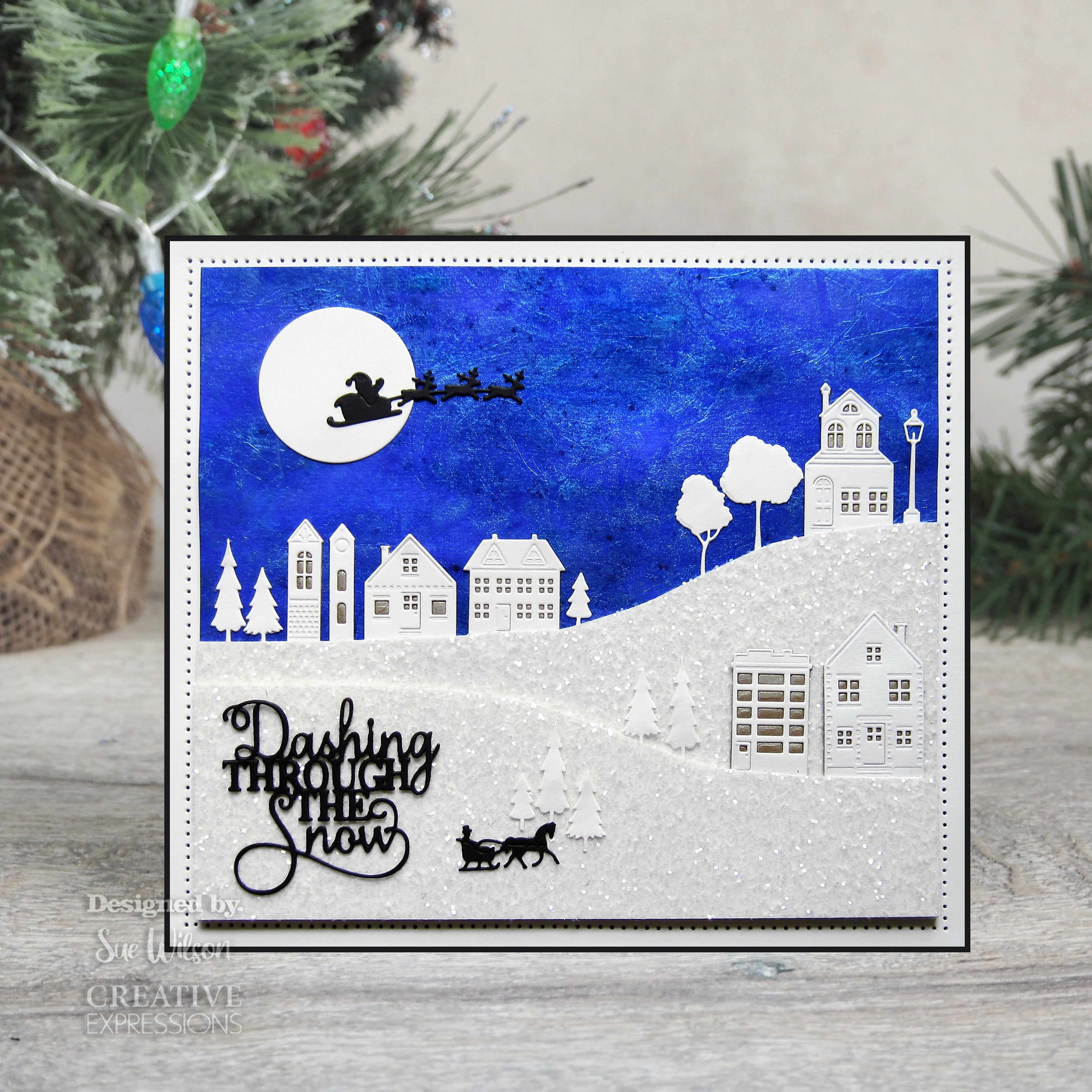 Creative Expressions Sue Wilson Festive Mini Expressions Dashing Through The Snow Craft Die