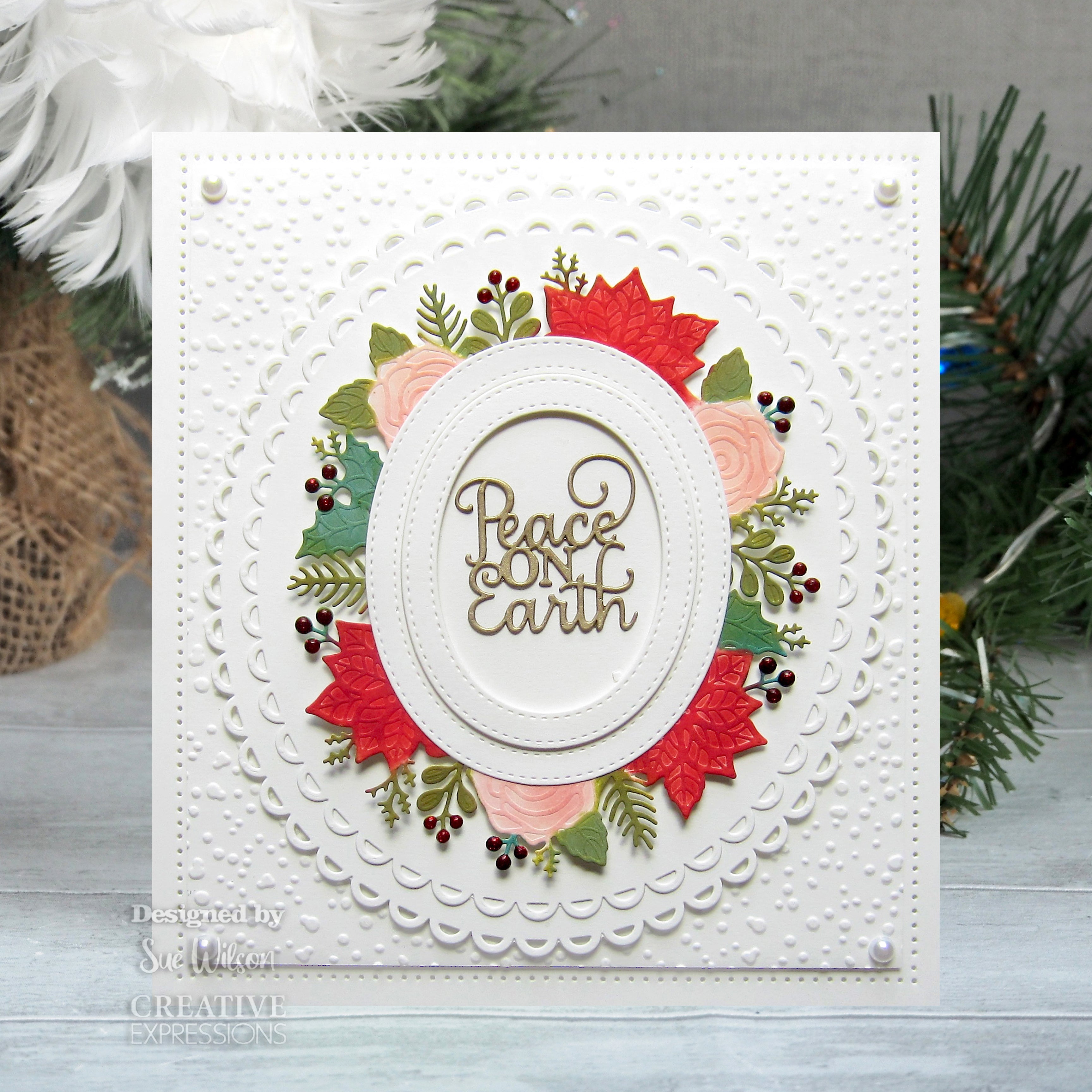 Creative Expressions Sue Wilson Festive Mini Expressions Peace On Earth Craft Die