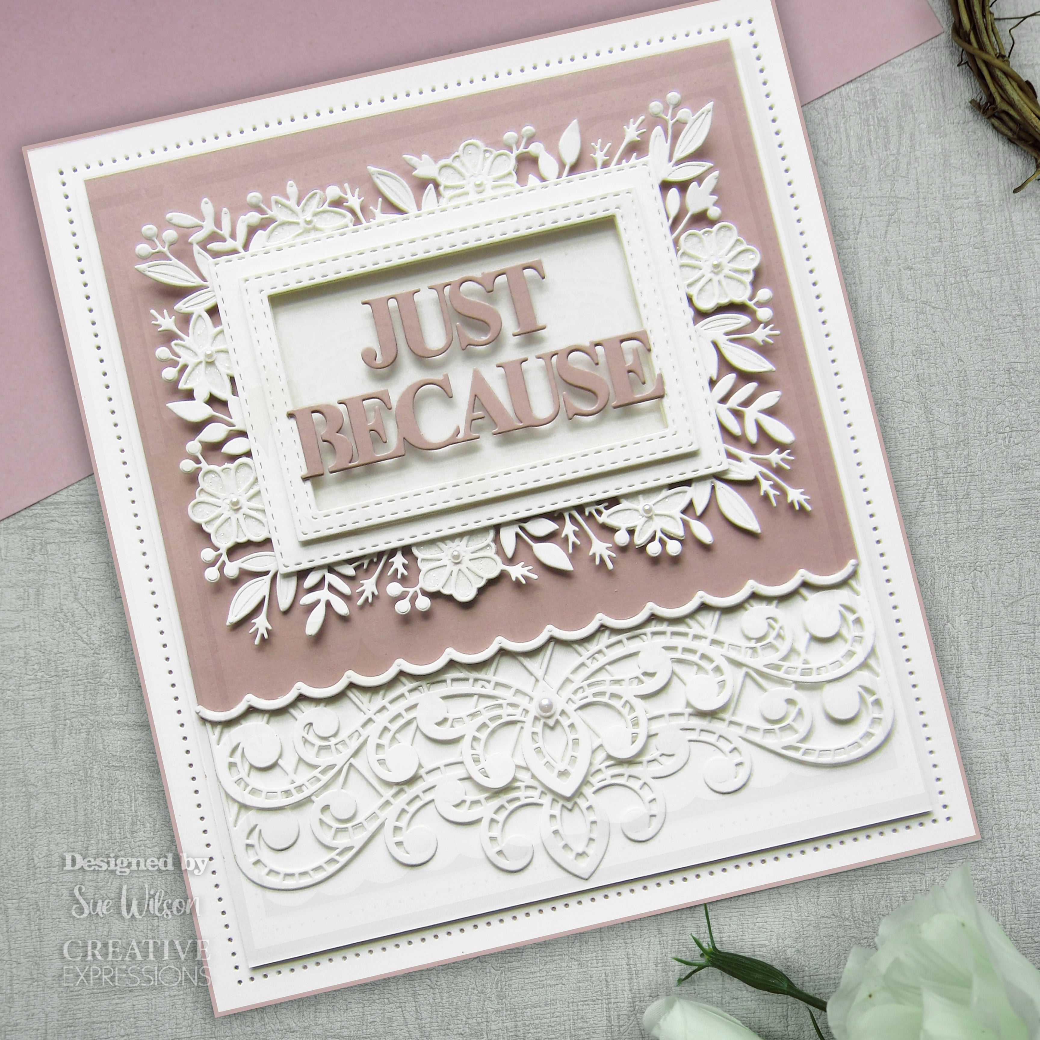 Creative Expressions Sue Wilson Jewelled Scalloped Border Craft Die