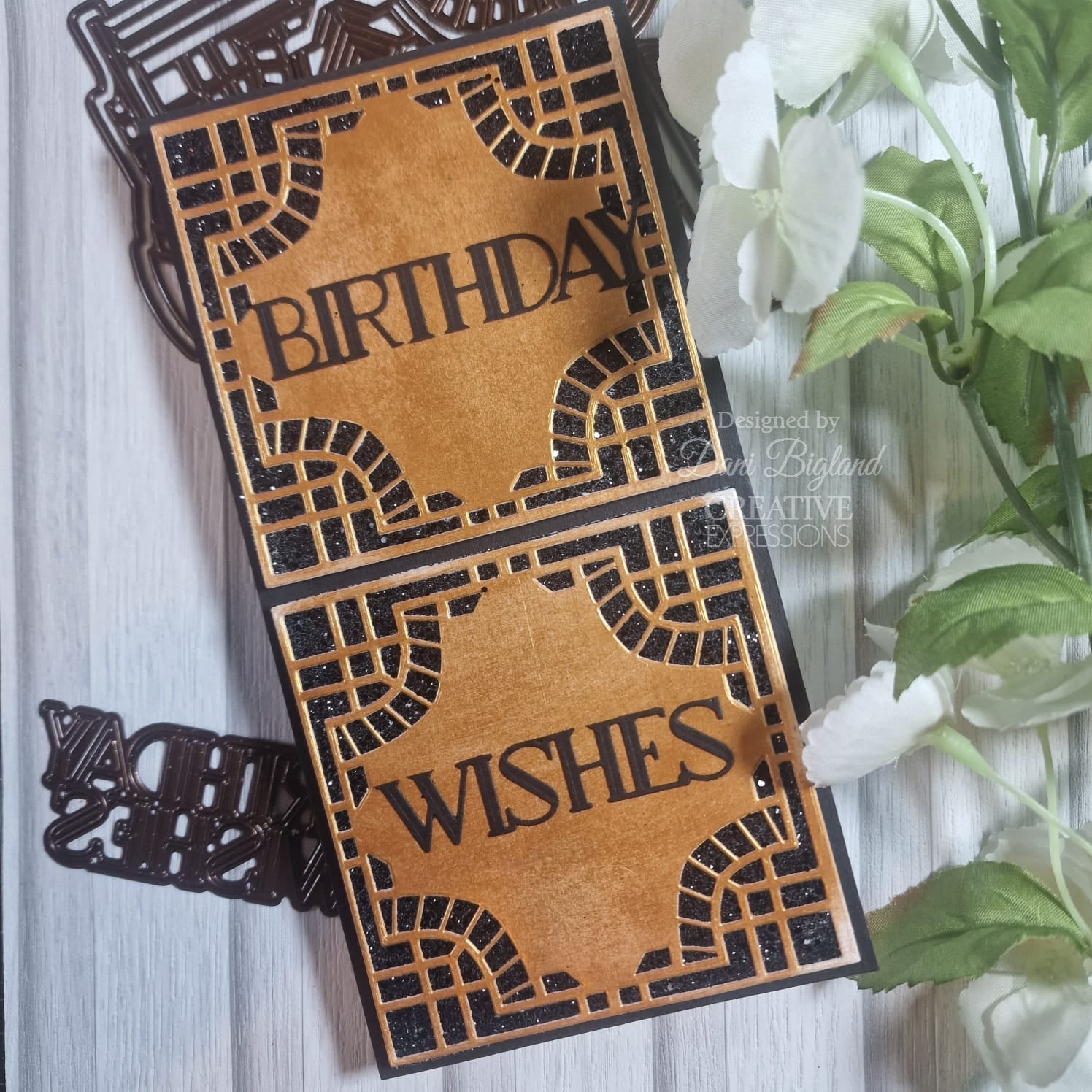 Creative Expressions Sue Wilson Mini Expressions Art Deco Birthday Wishes Craft Die