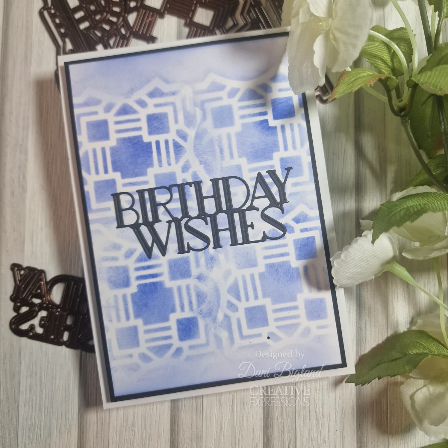 Creative Expressions Sue Wilson Mini Expressions Art Deco Birthday Wishes Craft Die