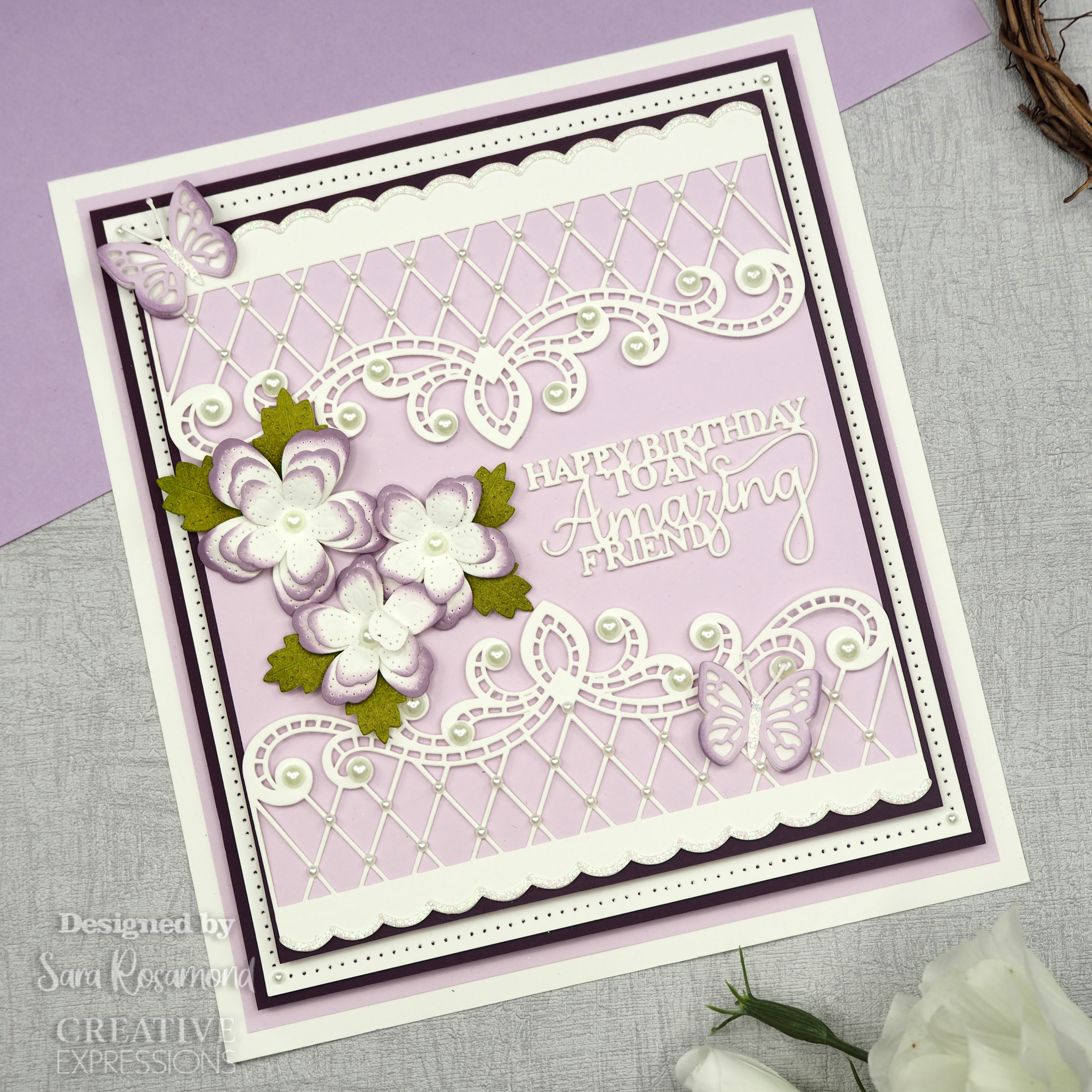 Creative Expressions Sue Wilson Jewelled Scalloped Border Craft Die