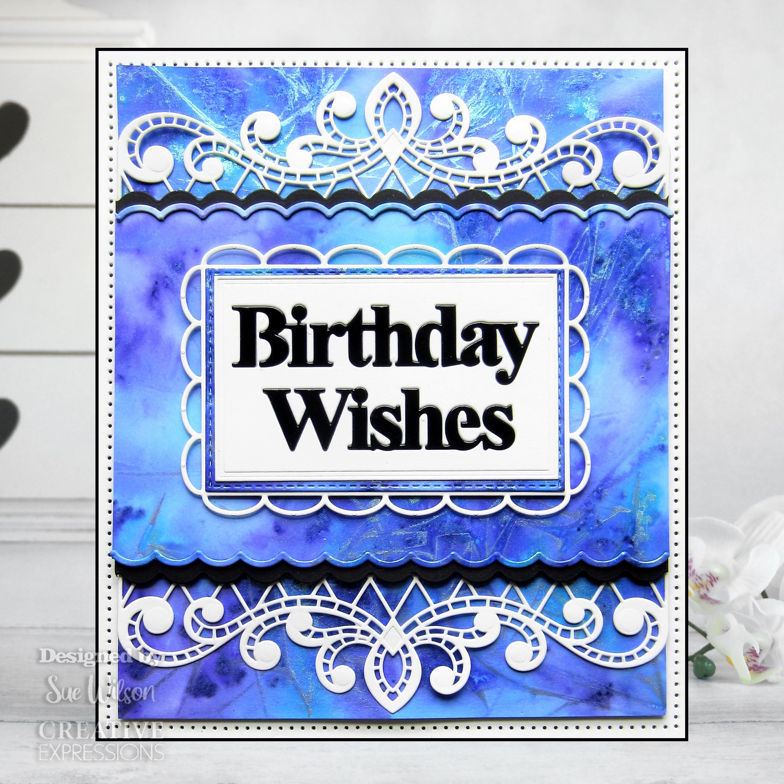 Creative Expressions Sue Wilson Jewelled Scalloped Border Craft Die