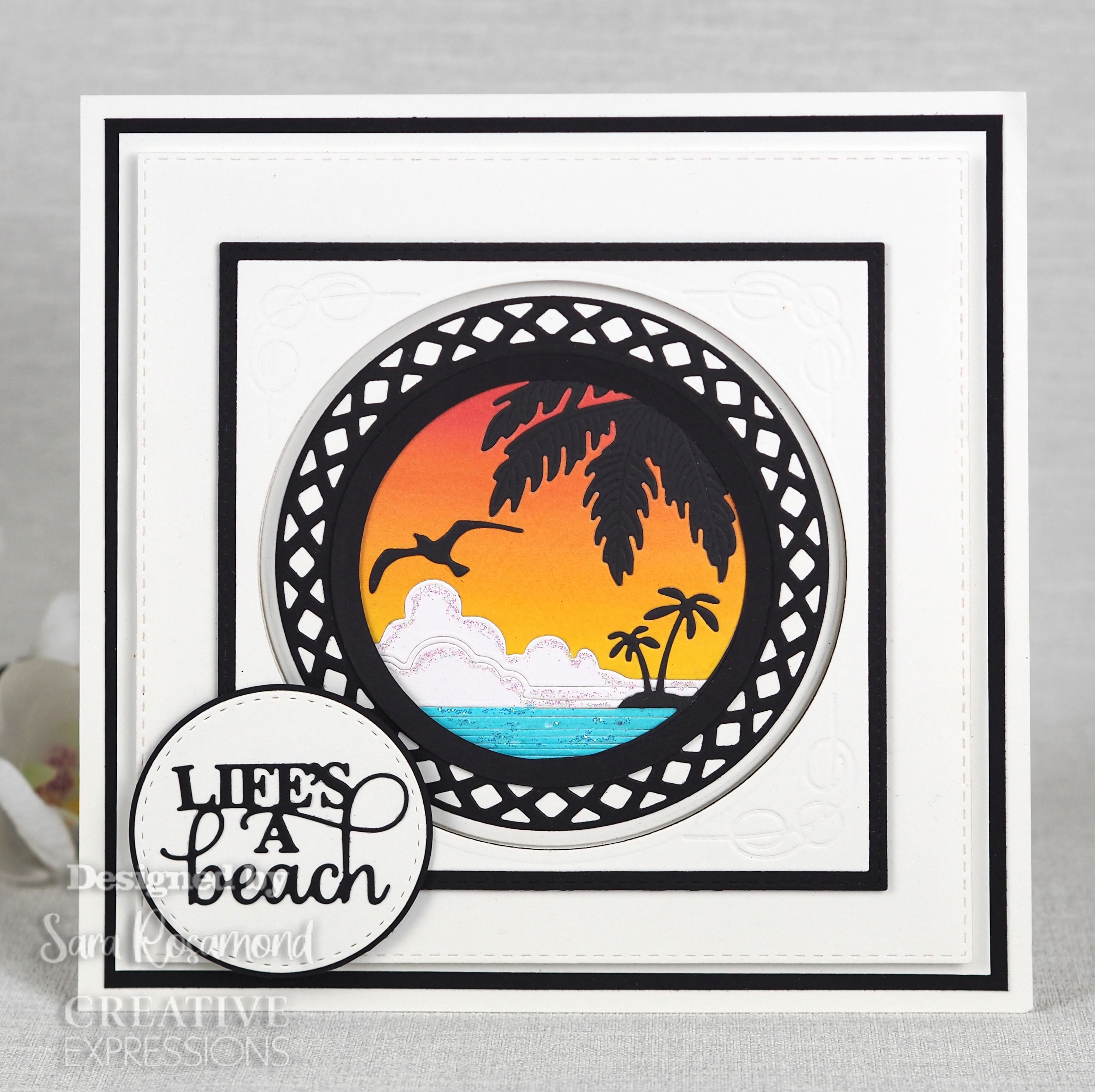 Creative Expressions Sue Wilson Mini Sentiments Life's A Beach Craft Die