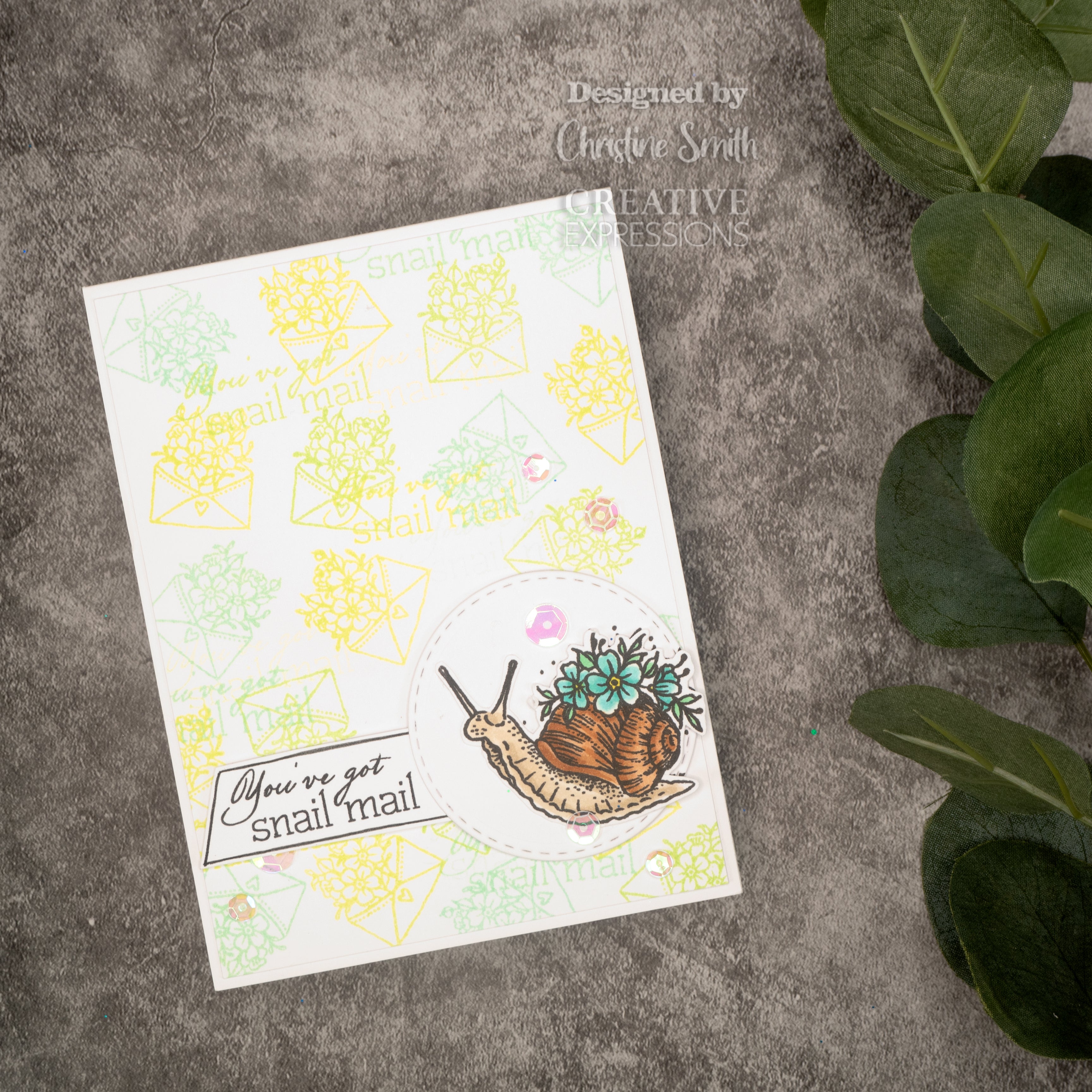 Creative Expressions Designer Boutique Floral Delivery 6 in x 4 in Stamp Set