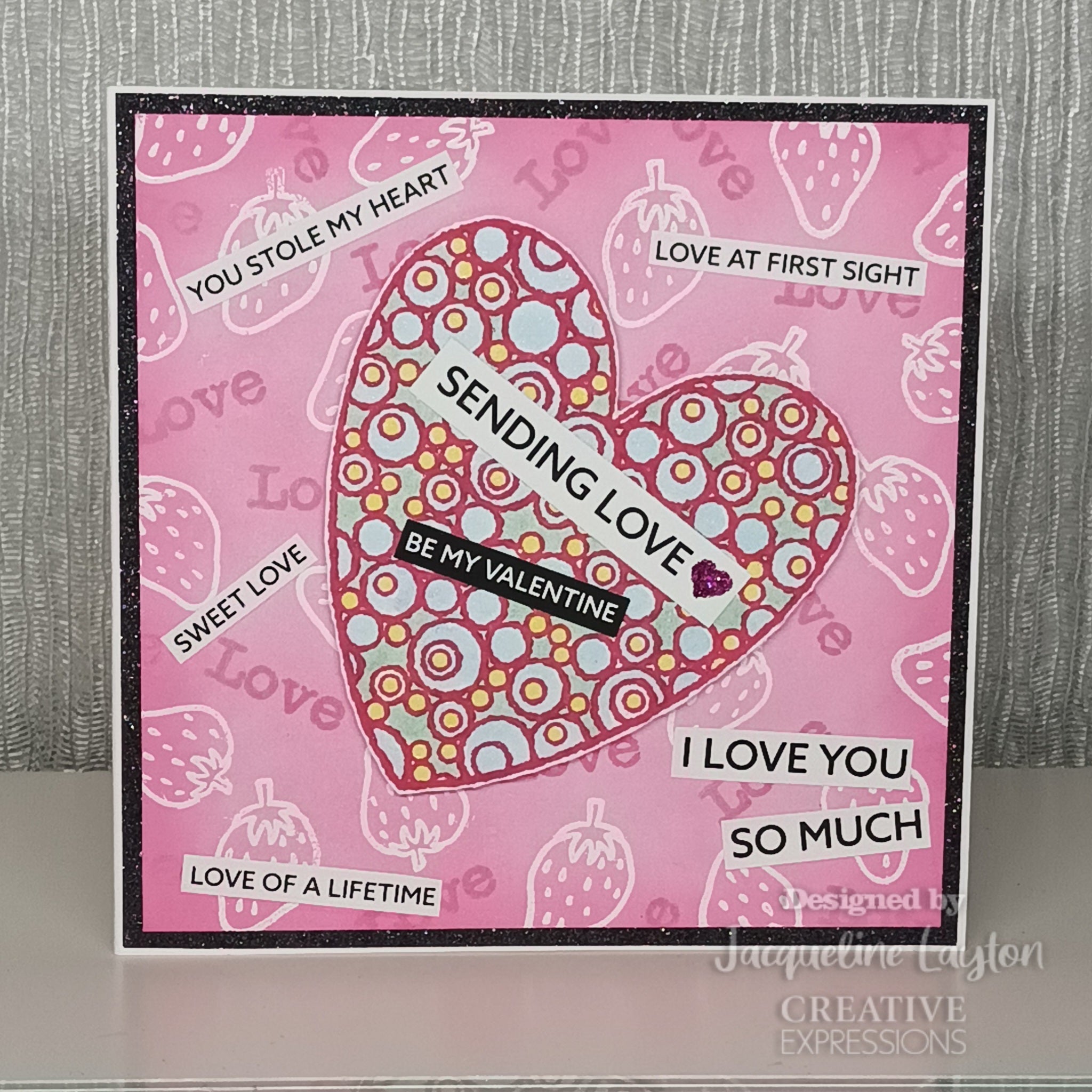 Creative Expressions Wordies Sentiment Sheets - Be My Valentine 4 Pk 6 in x 8 in