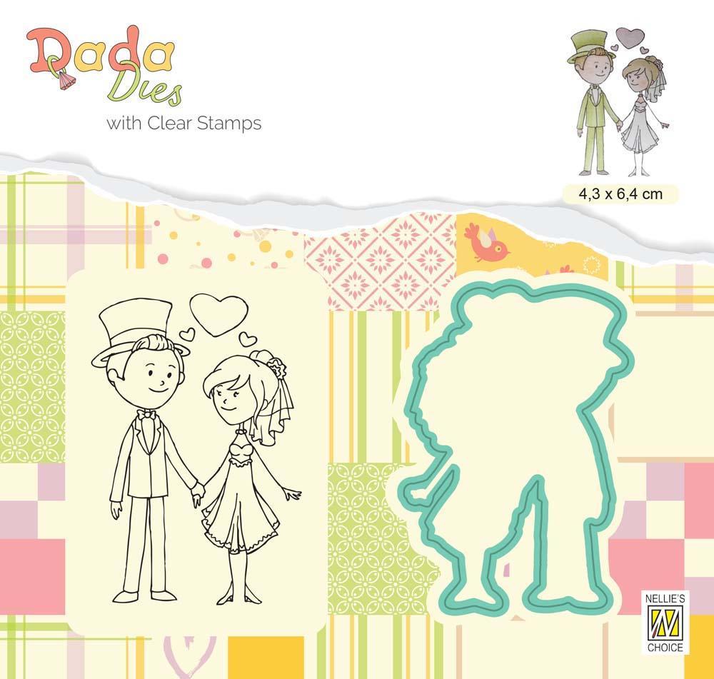 DADA Set Die & Clear stamp marriage In Love