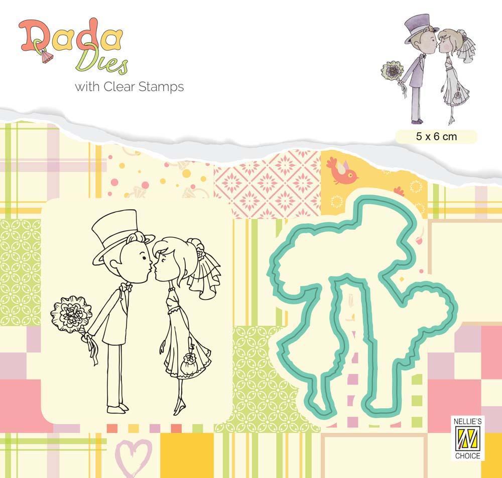 DADA Set Die & Clear stamp marriage kissing