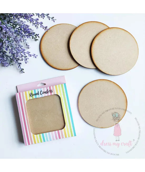 Dress My Craft Round Coasters