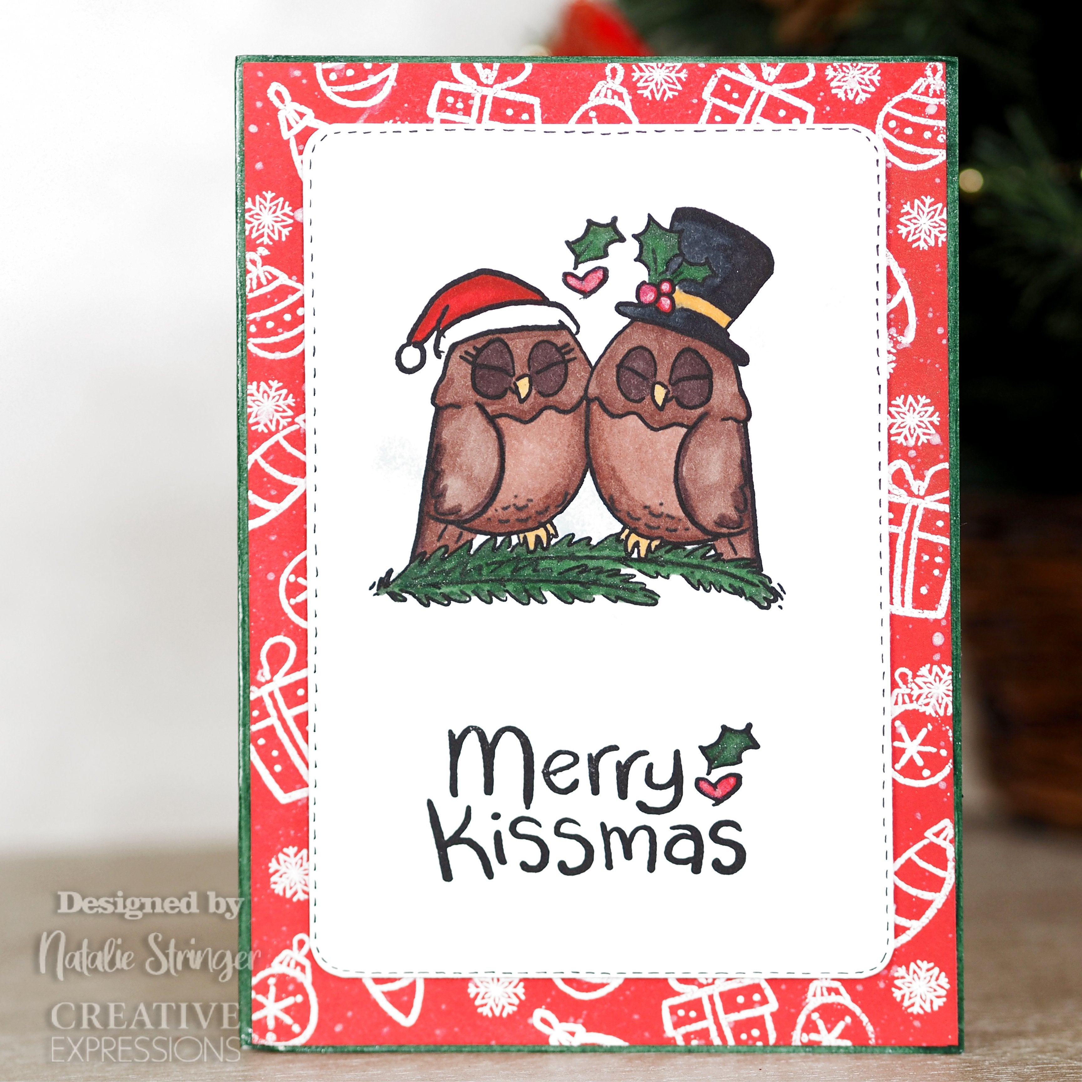 Creative Expressions Designer Boutique Collection Merry Kissmas A6 Clear Stamp Set