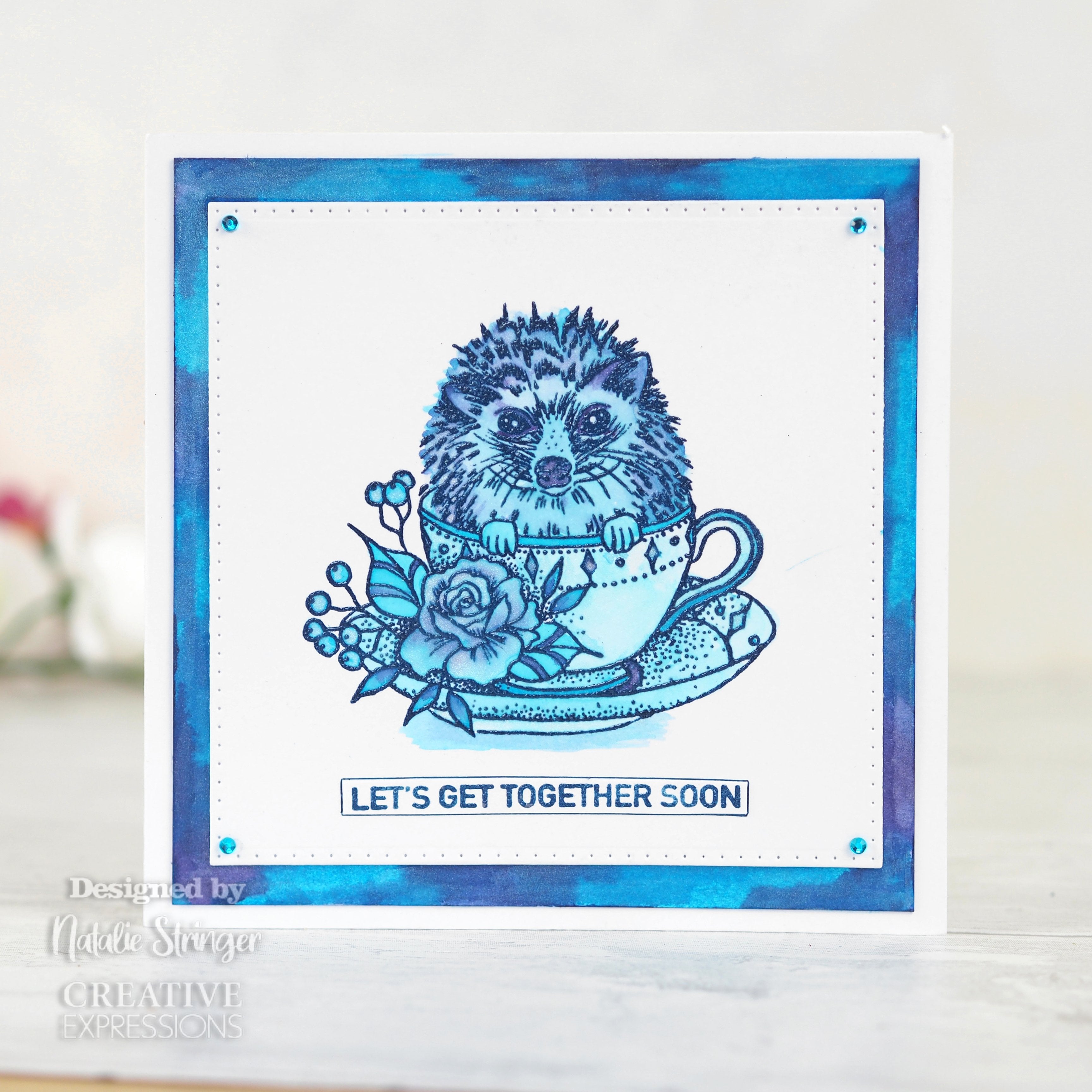 Creative Expressions Designer Boutique Collection Time For Tea A6 Clear Stamp Set