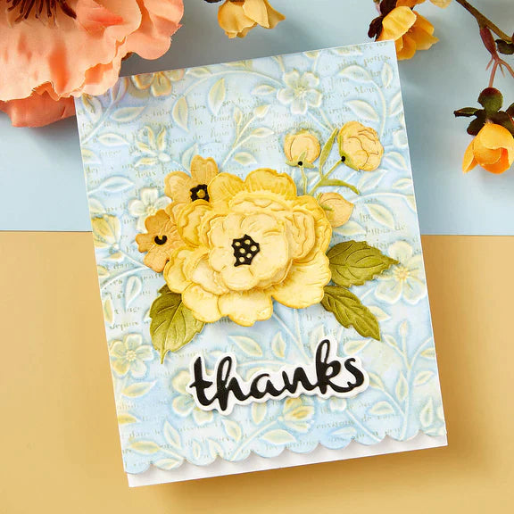 Heartfelt Thanks & Scallops Etched Dies from the From the Garden Collection by Wendy Vecchi