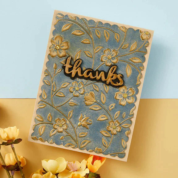 Heartfelt Thanks & Scallops Etched Dies from the From the Garden Collection by Wendy Vecchi