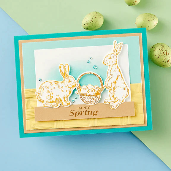 Woven 3D Embossing Folder from the Spring Sampler Collection by Simony Hurley